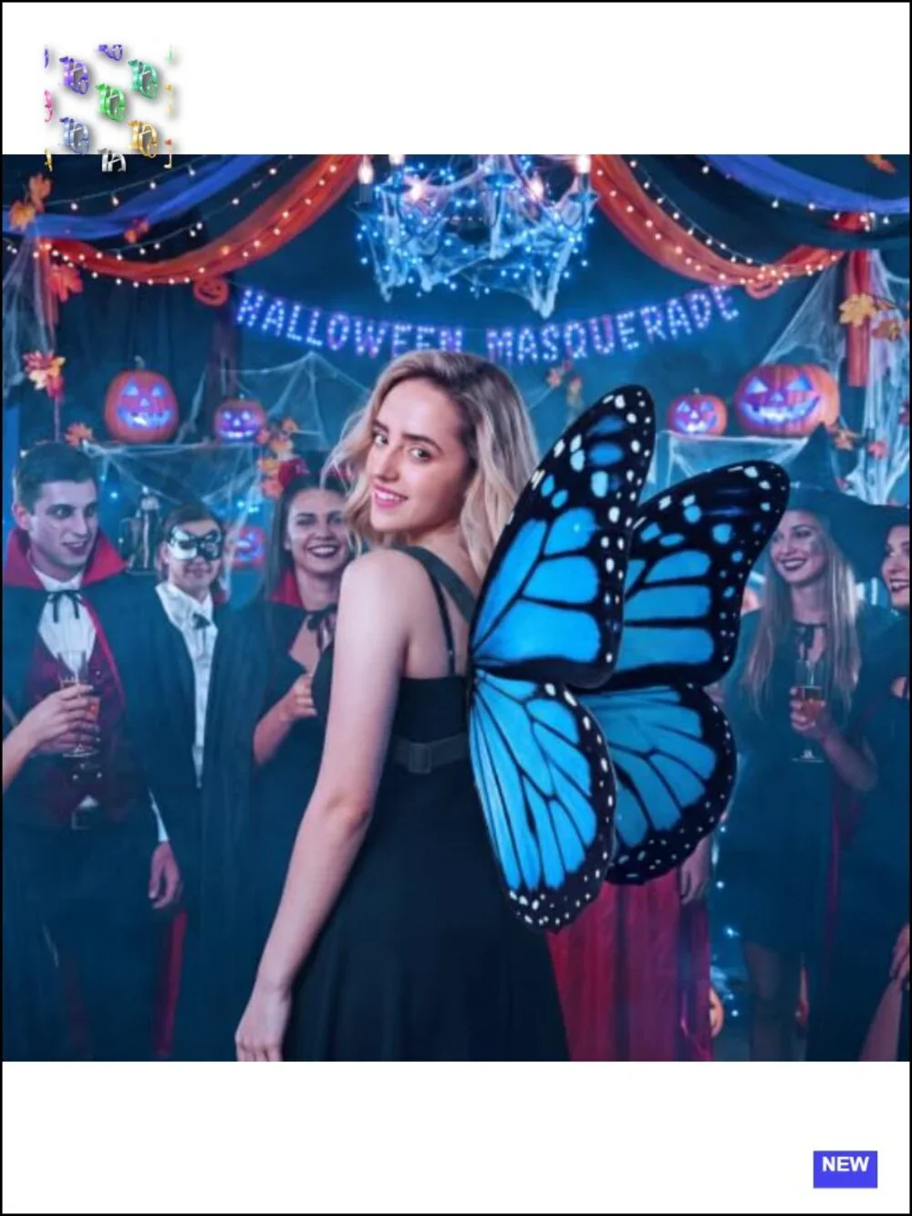 Halloween Butterfly Wings Costume, Adjustable Straps Adult